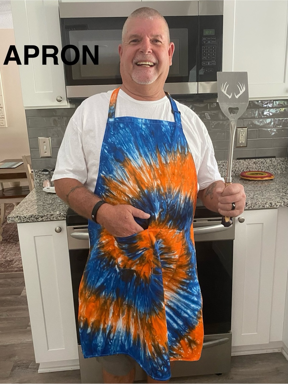 Tie Dye Unisex Apron BBQ Cooking Gardening Crafting Barber Shop Work Apron